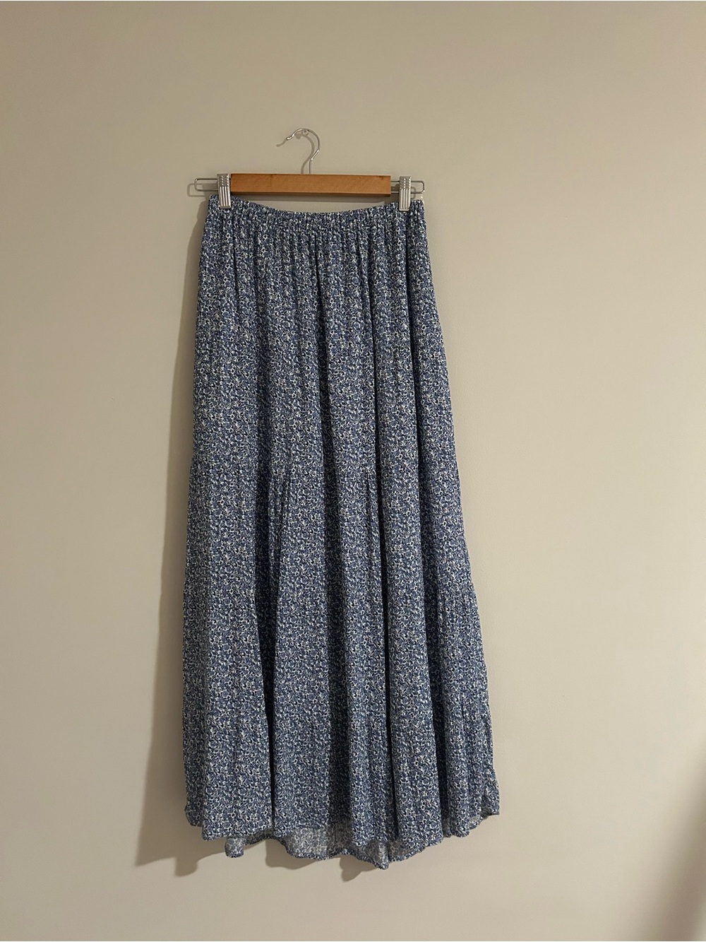 Hollister Blue Ditsy Floral Maxi Skirt